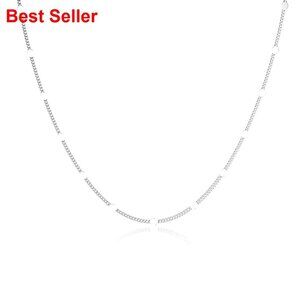 925 Sterling Silver Cuban Link Chain Necklace, Dainty Layering Jewelry